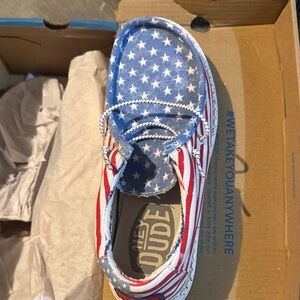 Hey Dude Kids Wally - Starry Blue and Striped Red